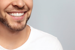 Close up of a man’s pearly smile